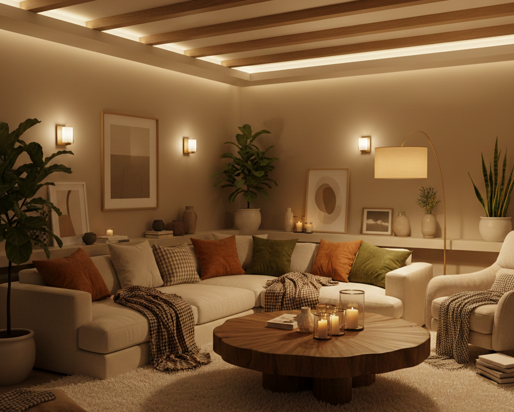 Creating a Cozy and Inviting Living Room with Comfortable Corners and Relaxing Vibes